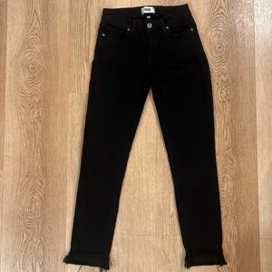 PAIGE Skyline Ankle Peg Jeans Black Women’s Size 25